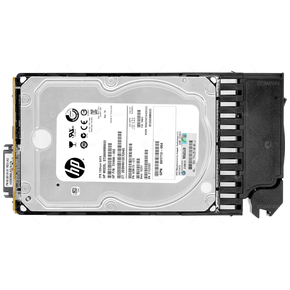 601778-002  HP HDD 2TB 7.2K SATA 3G 3.5" LFF FOR HPE MSA P2000